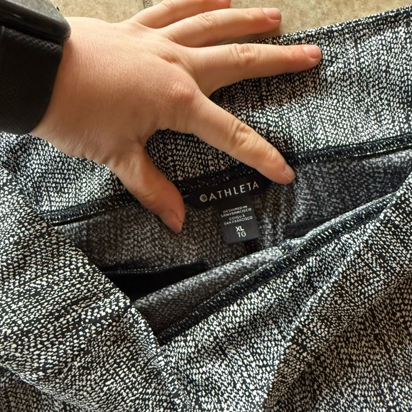 Athleta Delancey Skyline High Rise Legging Black Braiden Texture XL - Picture 6 of 6